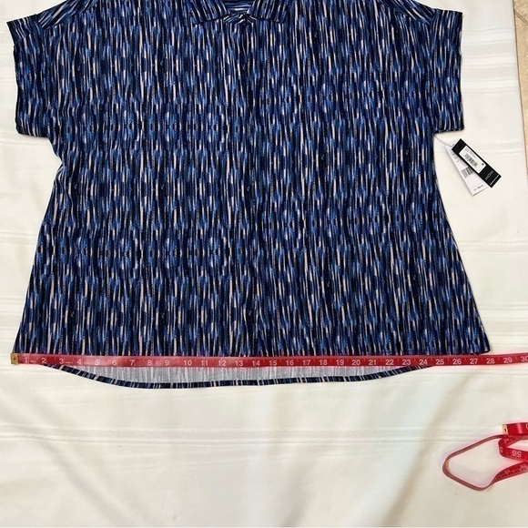 Liverpool Los Angeles Abstract‎ Print Camp Shirt in Linear Abst Prnt Sz S NWT - Picture 12 of 13